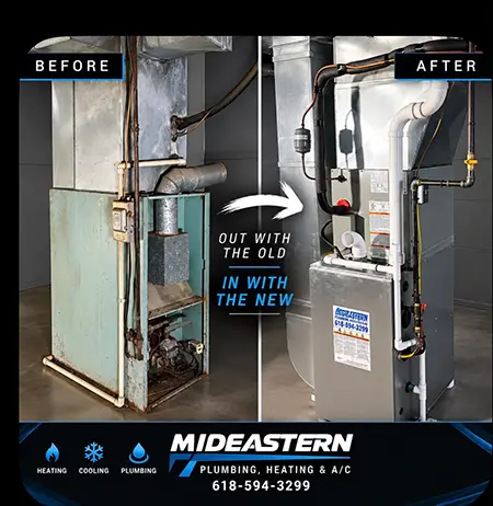 Furnace Before and After Replacement